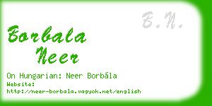 borbala neer business card