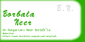 borbala neer business card